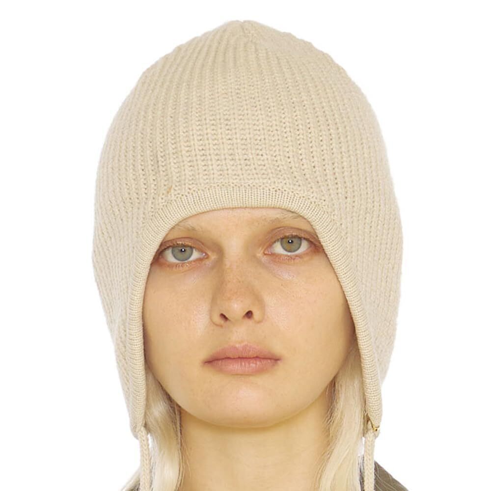 4841 Gold Brass Label Unisex Winter Cashmere Mixed String Ear Flap